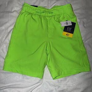 GAP Kids Bright Lime Green Swim Shorts with UPF Tag